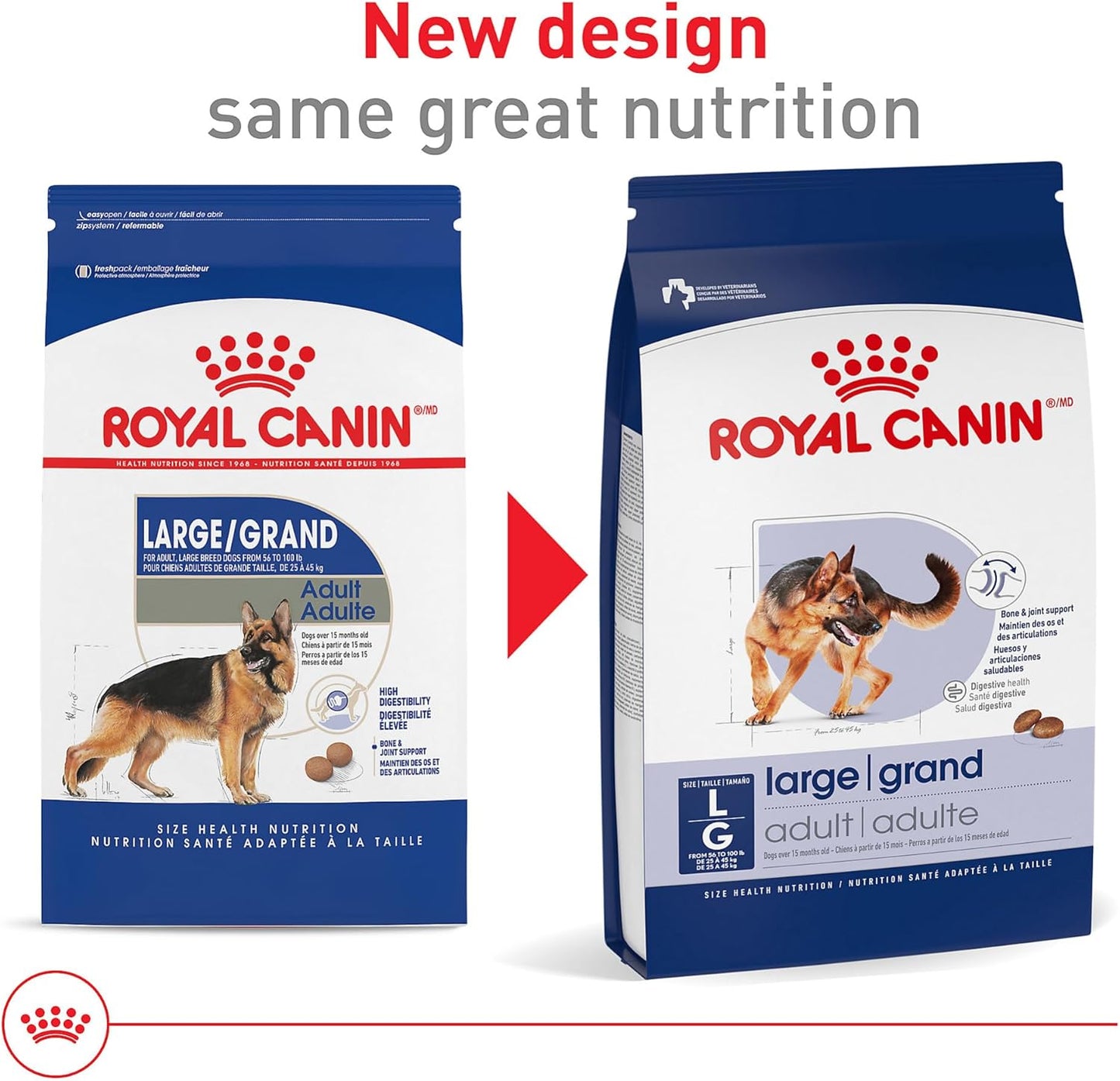 Royal Canin Large Breed Adult Dry Dog Food, 40-lb Bag