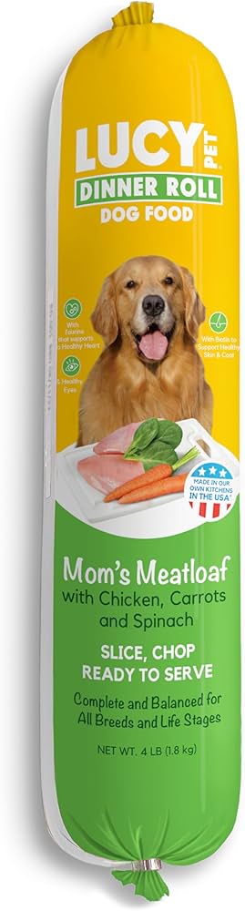 Lucy Pet Mom’s Meatloaf™ Chicken Dinner Roll, Dog Food