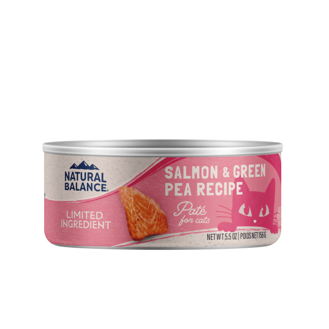 Natural Balance® Limited Ingredient Diets® Salmon and Green Pea Formula Adult, Wet Cat Food, 5.5-oz Case of 24