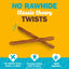 Cadet Chewalicious Rawhide-Free Natural Classic Chewy Twists, Dog Chews