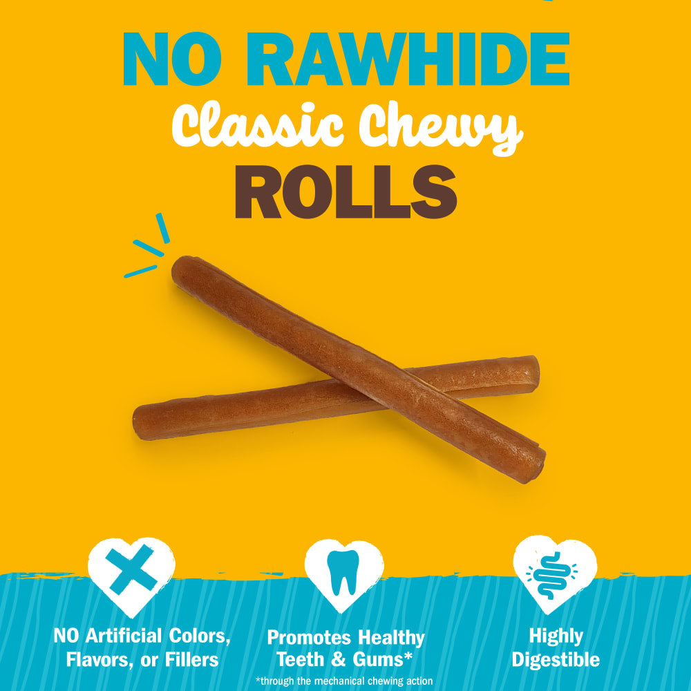 Cadet Chewalicious Rawhide-Free Natural Classic Chewy Rolls, Dog Chews