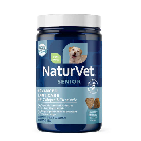 NaturVet Advanced Joint Care Senior Soft Chews 60-Count, Dog Supplement