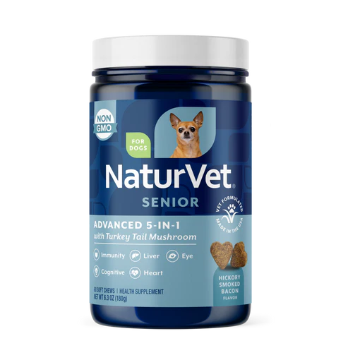 NaturVet Advanced 5-In-1 Support Soft Chews 60-Count, Dog Supplement