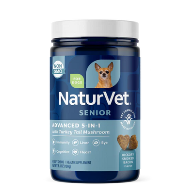 NaturVet Advanced 5-In-1 Support Soft Chews 60-Count, Dog Supplement