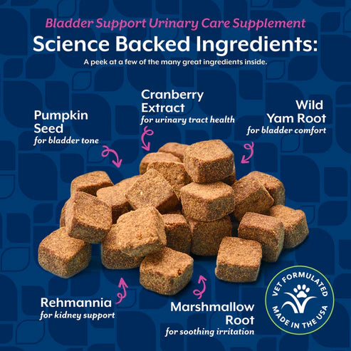 NaturVet Bladder Support Soft Chews 60-Count, Dog Supplement