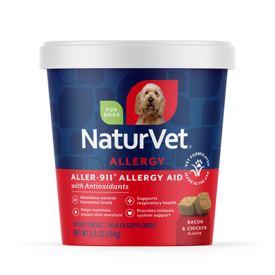 Naturvet Aller-911® Allergy Aid Soft Chews, Dog Supplement, 70-Count