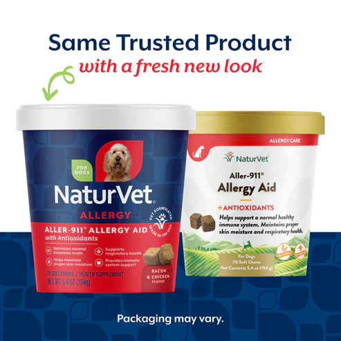 Naturvet Aller-911® Allergy Aid Soft Chews, Dog Supplement, 70-Count