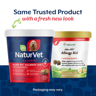 Naturvet Aller-911® Allergy Aid Soft Chews, Dog Supplement, 70-Count