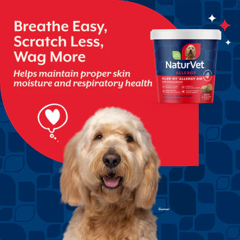 Naturvet Aller-911® Allergy Aid Soft Chews, Dog Supplement, 70-Count