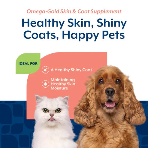 NaturVet Omega-Gold Skin & Coat Soft Chews for Dogs and Cats