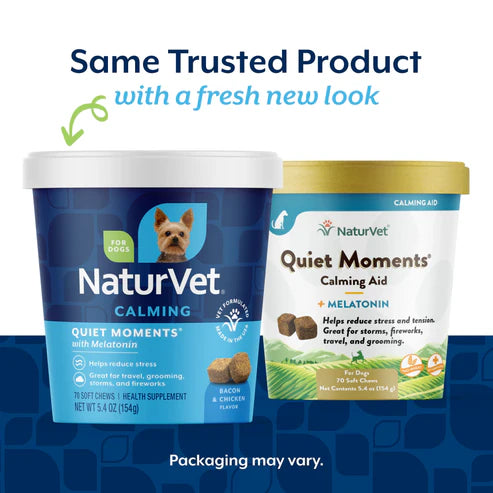 NaturVet Quiet Moments® Dog Calming Aid Soft Chews, Dog Supplement