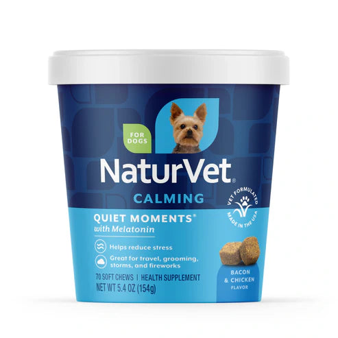 NaturVet Quiet Moments® Dog Calming Aid Soft Chews, Dog Supplement