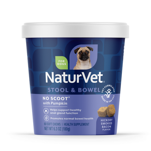 NaturVet No Scoot® Soft Chew, Dog Supplement, 60-Count