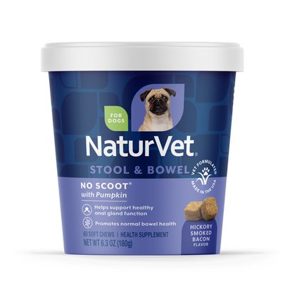 NaturVet No Scoot® Soft Chew, Dog Supplement, 60-Count