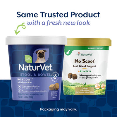 NaturVet No Scoot® Soft Chew, Dog Supplement, 60-Count