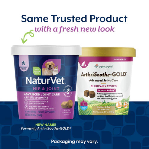 NaturVet Advanced Joint Care Soft Chews for Dogs and Cats (formerly ArthriSoothe-GOLD®)