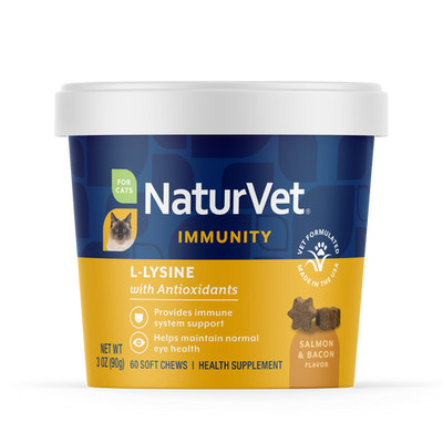 NaturVet L-Lysine Immune Support 60-Count, Cat Supplement