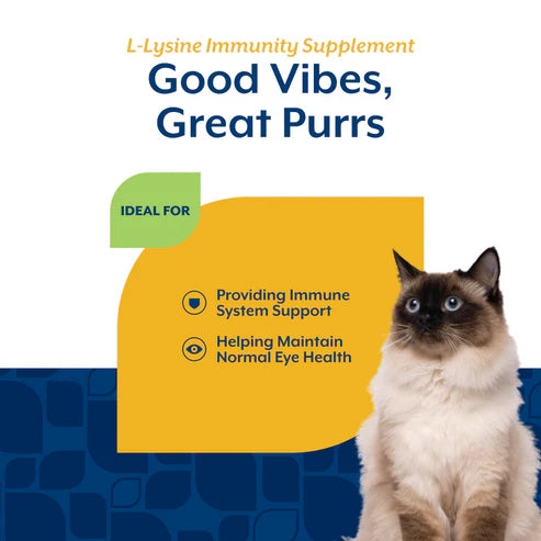 NaturVet L-Lysine Immune Support 60-Count, Cat Supplement