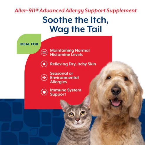 Naturvet Aller-911® Advanced Allergy Aid Formula Powder For Dogs And Cats, 9-oz