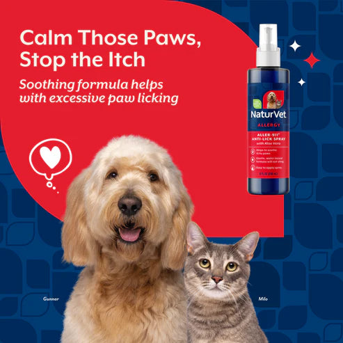 NaturVet Aller-911 Anti-Lick 8-oz, Paw Spray