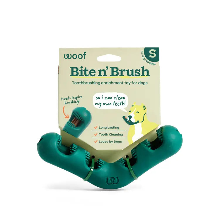 Woof Bite n' Brush dog dental toy for healthy teeth and gums