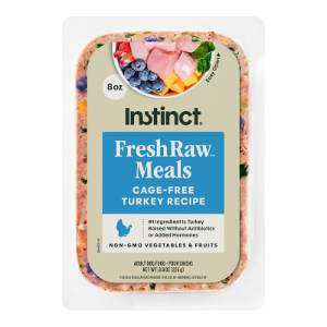 Instinct FreshRaw Meals Cage-Free Turkey Recipe, Frozen Raw Dog Food, Meal