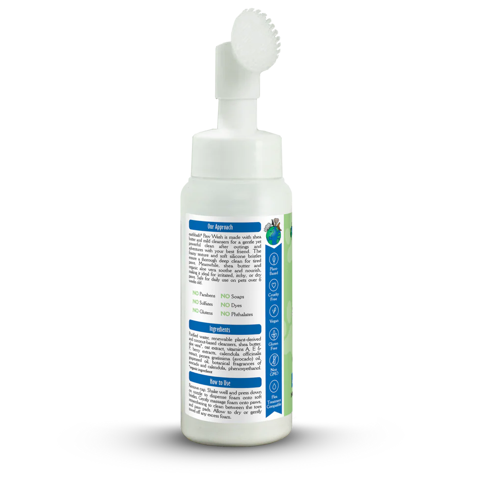 Earthbath Paw Wash, No-Rinse Foaming Cleanser, 8-oz