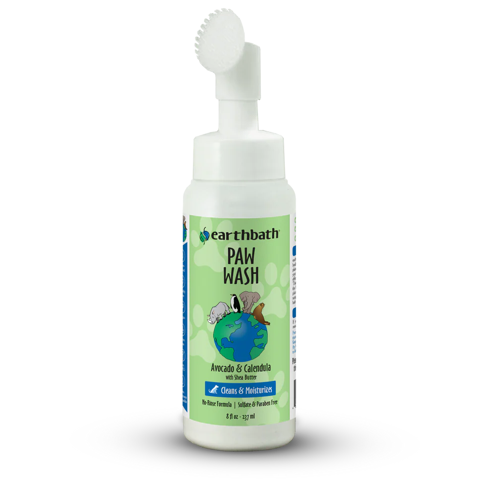 Earthbath Paw Wash, No-Rinse Foaming Cleanser, 8-oz