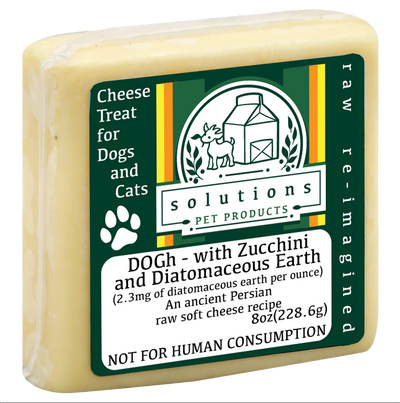 Solutions Pet Products DOGh - with Zucchini & Diatomaceous Earth, Frozen Raw Dog Supplement, 8-oz