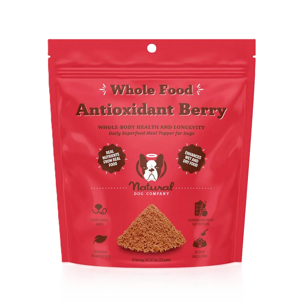 Natural Dog Company Whole Food Antioxidant Berry, Dog Food Supplement, 8-oz Pouch