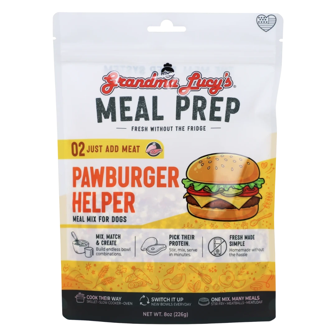 Grandma Lucy's Meal Prep Pawburger Helper, Freeze-Dried Dog Food, 8-oz Bag
