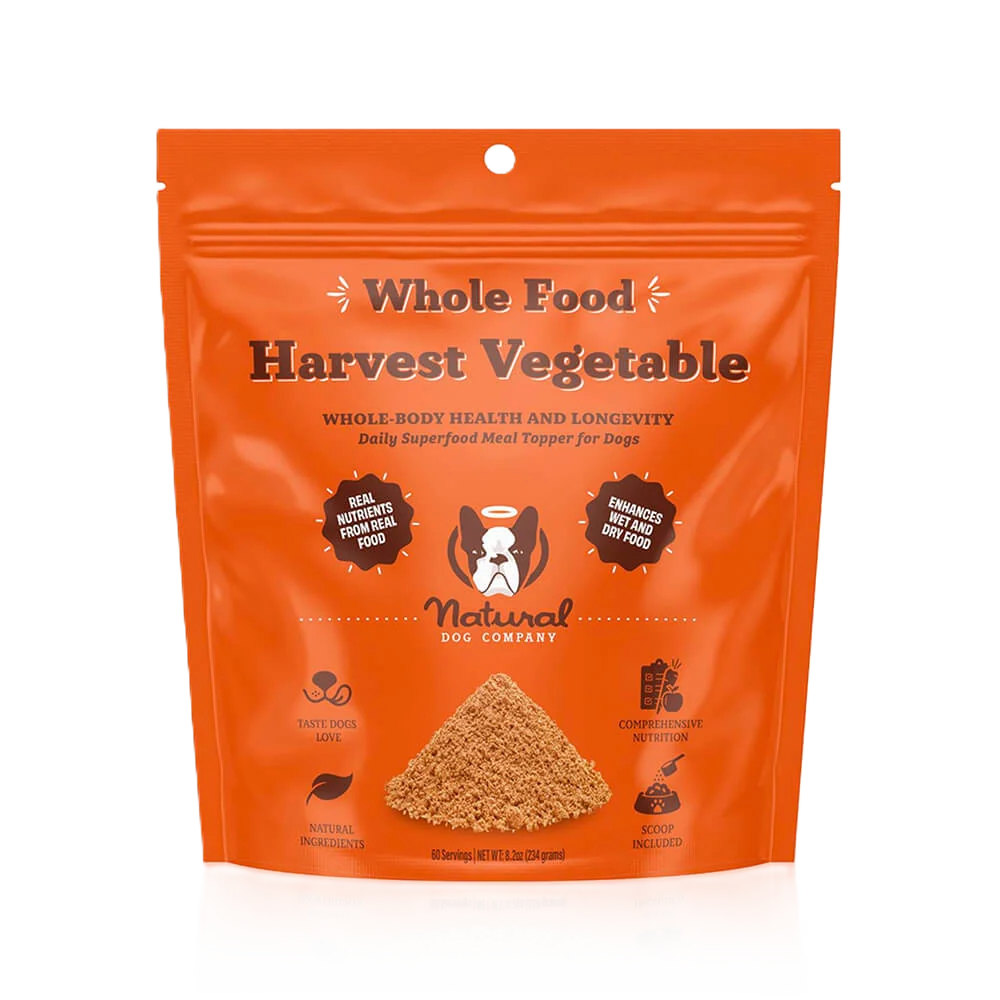 Natural Dog Company Whole Food Harvest Vegetable, Dog Food Supplement, 8.2-oz Pouch