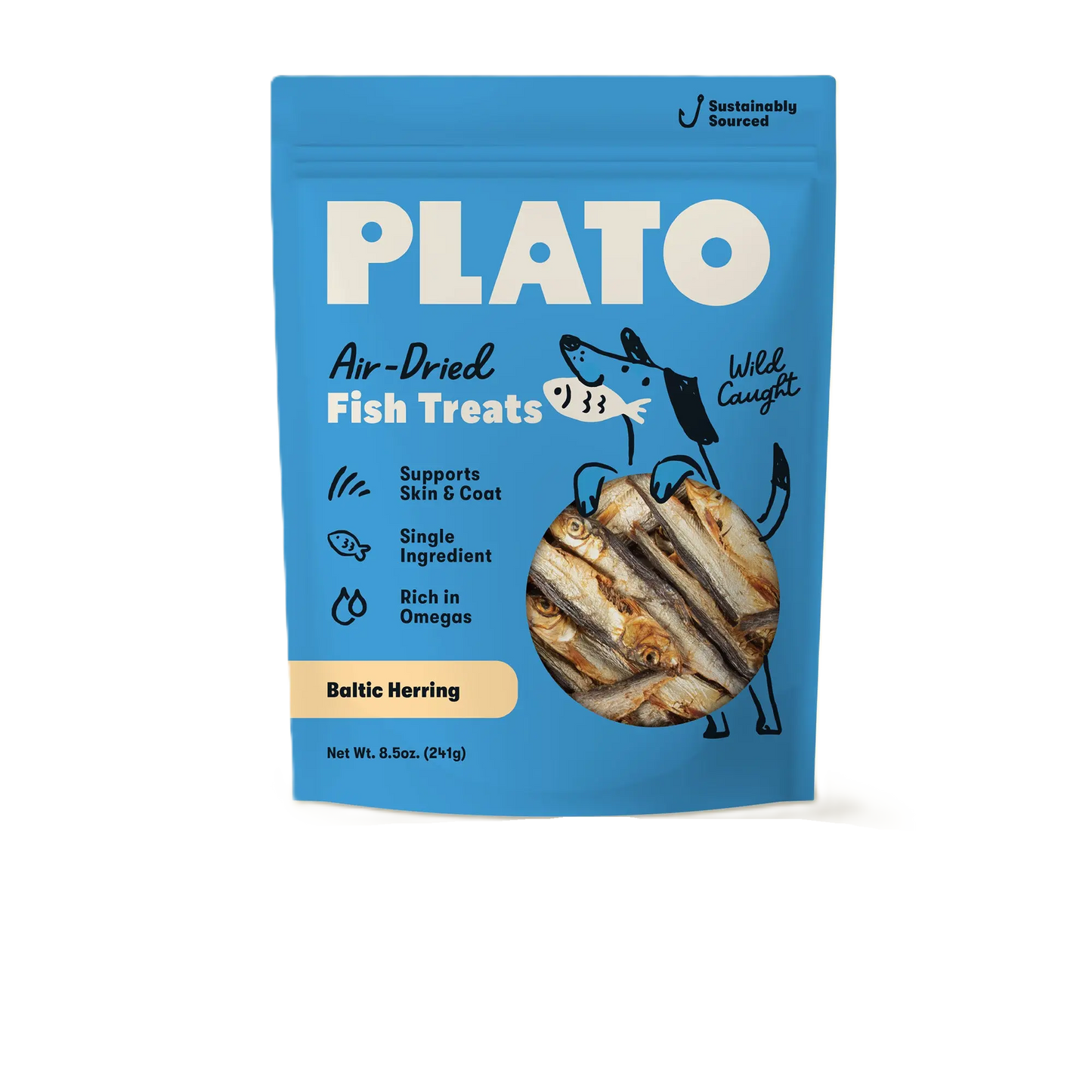 Plato Wild Caught Baltic Herring, Dog Treat