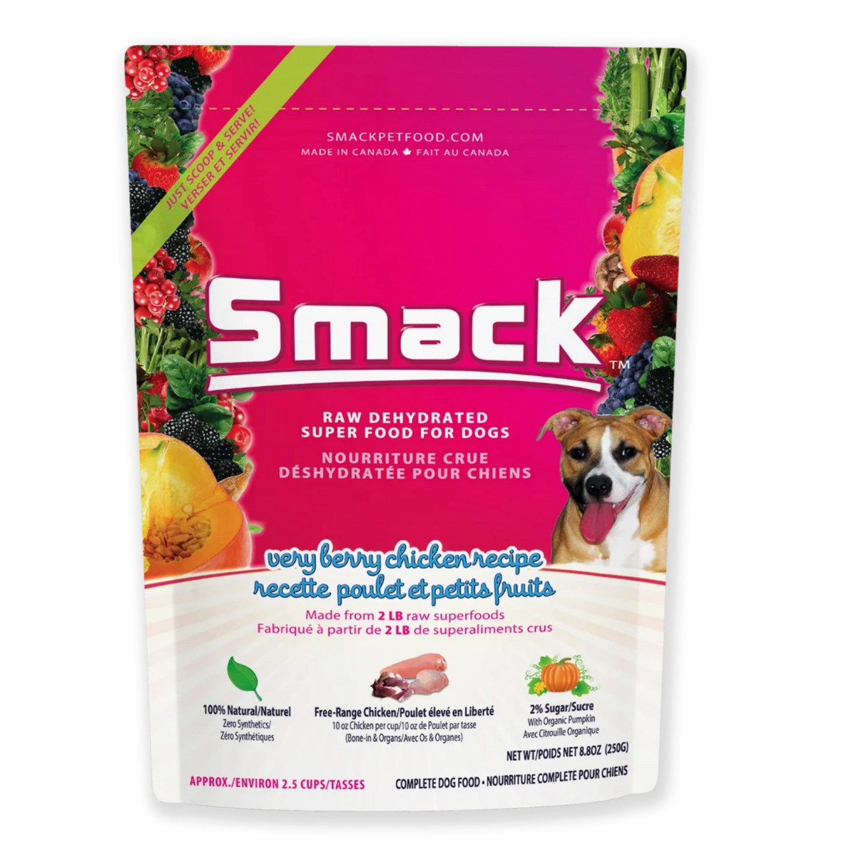 Smack Very Berry Chicken, Dehydrated Dog Food