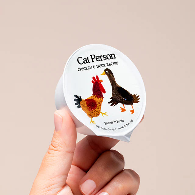 Cat Person Chicken & Duck Shreds in Broth, Wet Cat Food