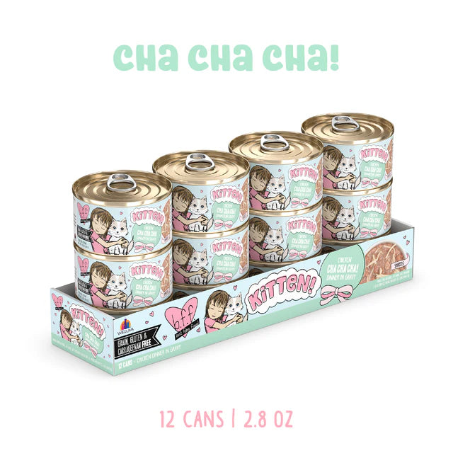 Weruva BFF Kitten Chicken Cha Cha Cha! Chicken Dinner in Gravy, Wet Cat Food, 2.8-oz Case of 12