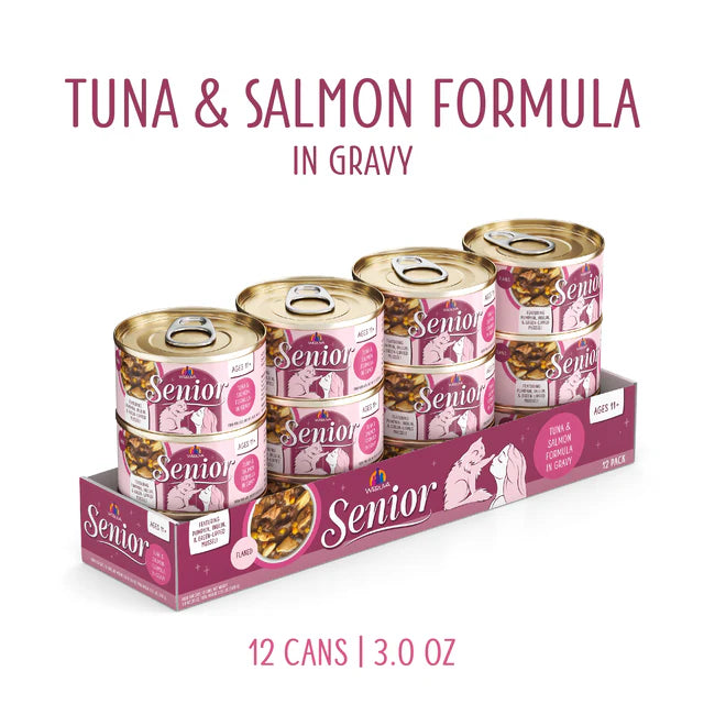Weruva Senior Tuna & Salmon in Gravy 3-oz, Wet Cat Food, Case Of 12