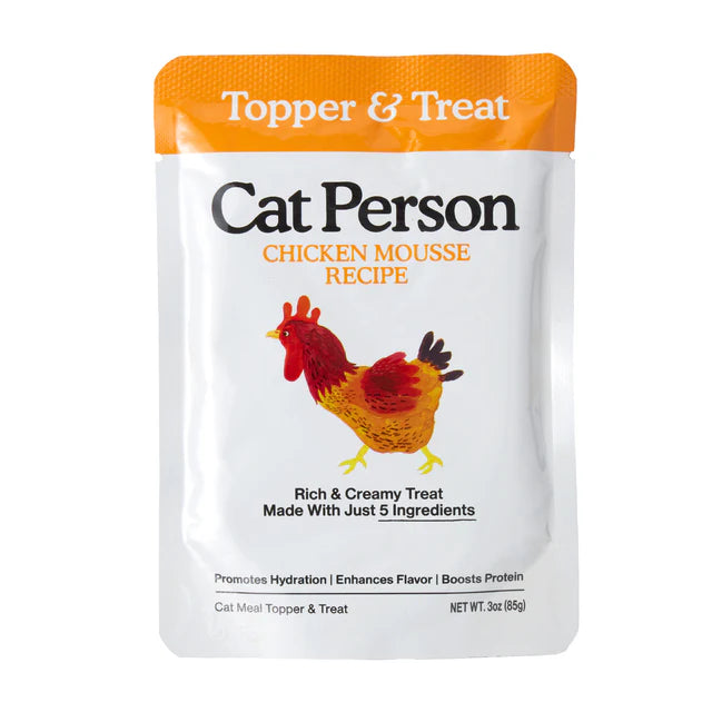 Cat Person Chicken Mousse, Cat Topper & Treat