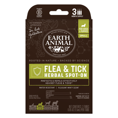 Earth Animal Apothecary Natural Flea & Tick Herbal Spot-On for Dogs & Puppies