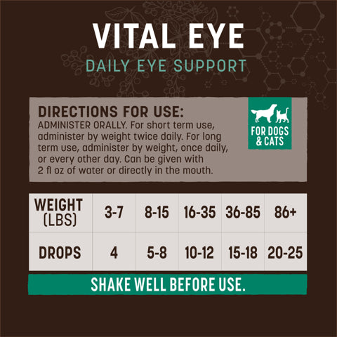 Earth Animal Vital Eye, Pet Supplement, 2-oz Bottle