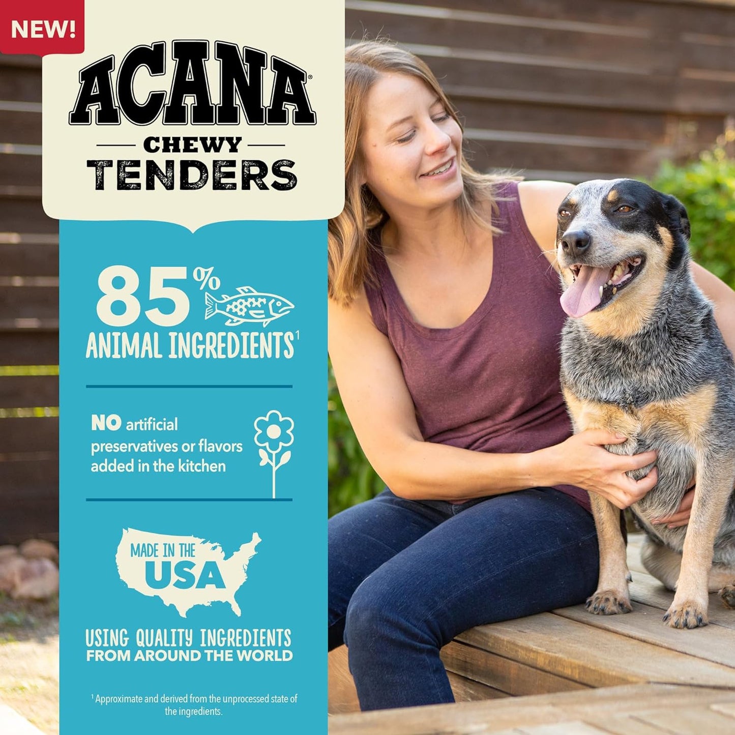 Acana Chewy Tenders Skin, Coat & Digestive Support Salmon Recipe 4-oz, Dog Treat
