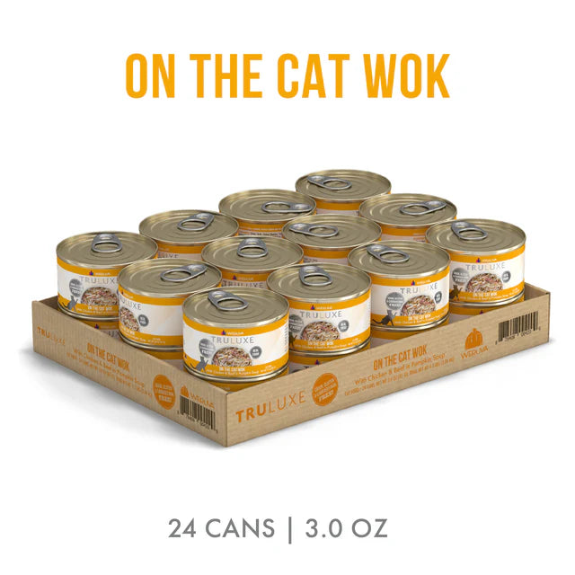 Weruva Truluxe On the Cat Wok with Chicken and Beef in Pumpkin Soup, Wet Cat Food, 3-oz Case of 24