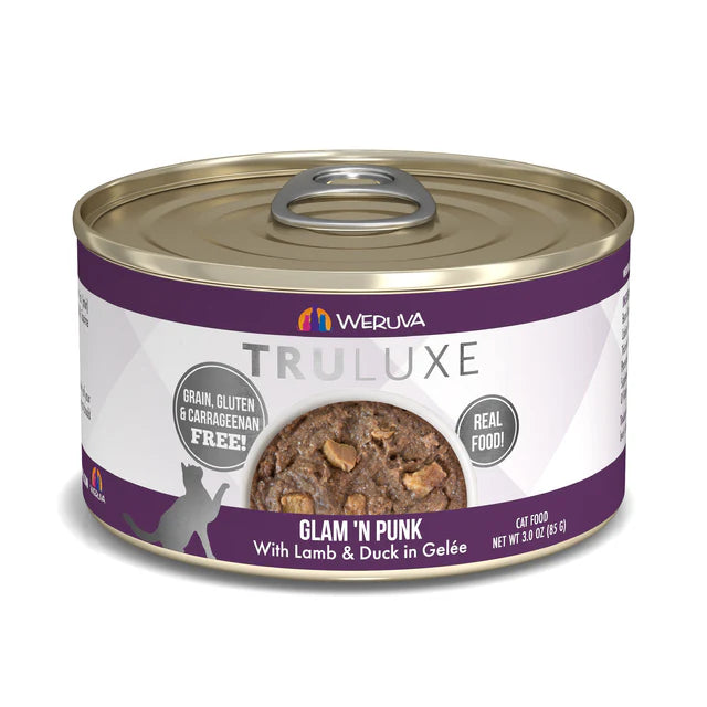 Weruva Truluxe Glam 'N Punk Lamb & Dick in Gelee, Wet Cat Food, 3-oz Case of 24