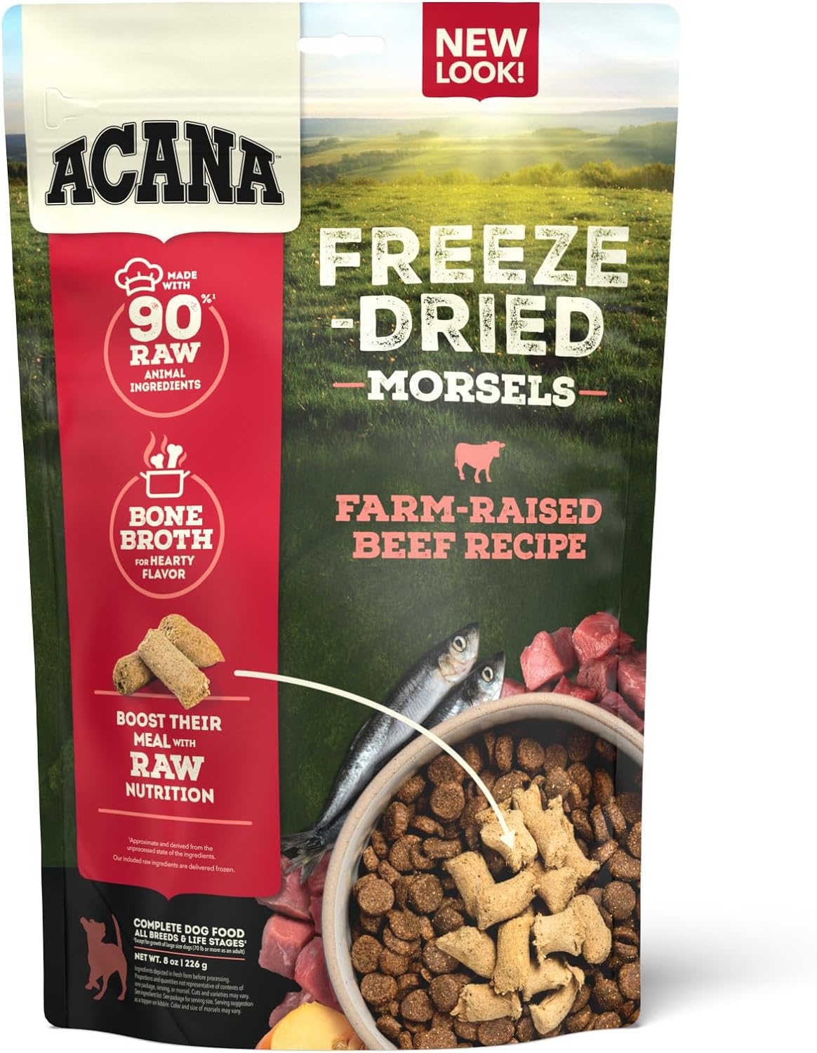 Acana Freeze-Dried Beef Morsels 8-oz, Freeze-Dried Dog Food