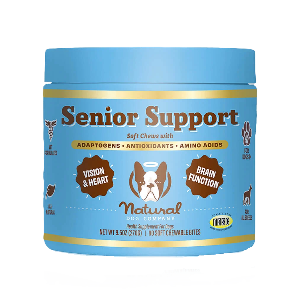 Natural Dog Company Senior Support Chew, Dog Supplement, 90-count, 9.5-oz