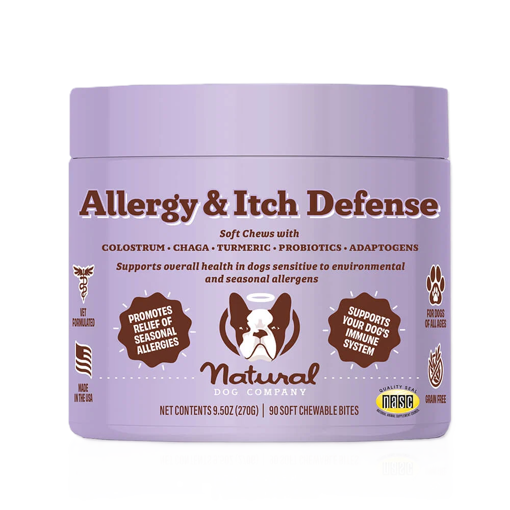 Natural Dog Company Dog Allergy & Itch Defense, 90-Count, Dog Supplement