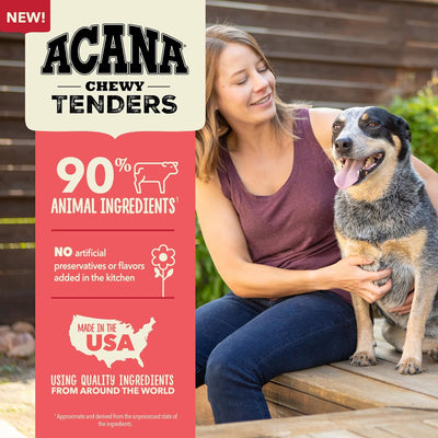 Acana Chewy Tenders Hip & Joint Support Beef Recipe 4-oz, Dog Treat