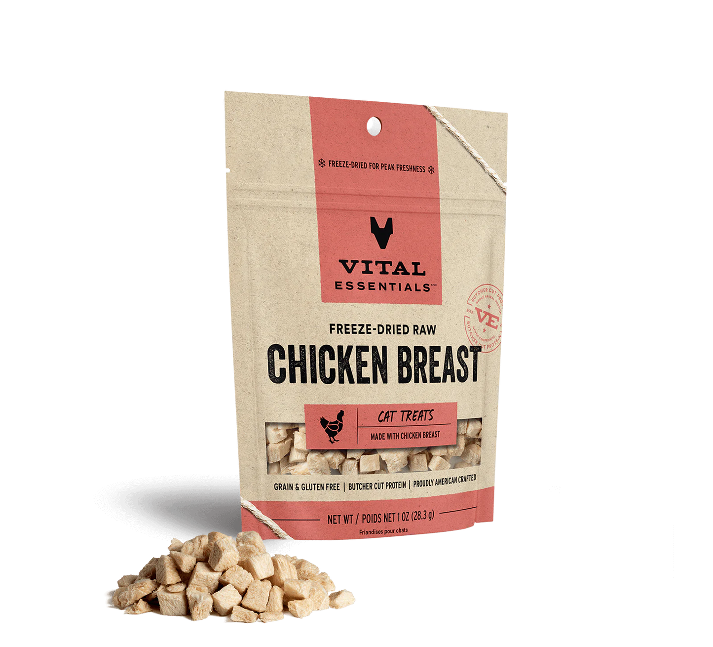Vital Essentials Freeze-Dried Chicken Breast, Cat Treat