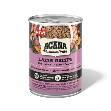 Acana Premium Pâté, Lamb Recipe, Wet Dog Food, 12.8-oz, Case of 12