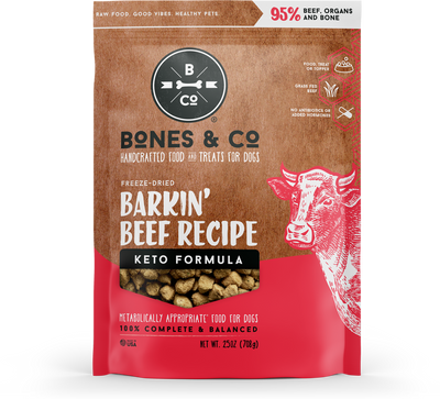 Bones & Co Barkin' Beef Recipe 12-oz, Freeze-Dried Dog Food